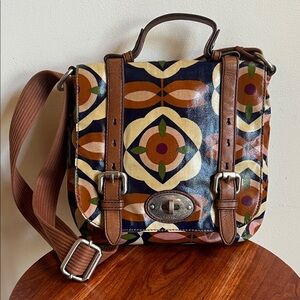 Fossil Multicolor Patterned Crossbody Bag